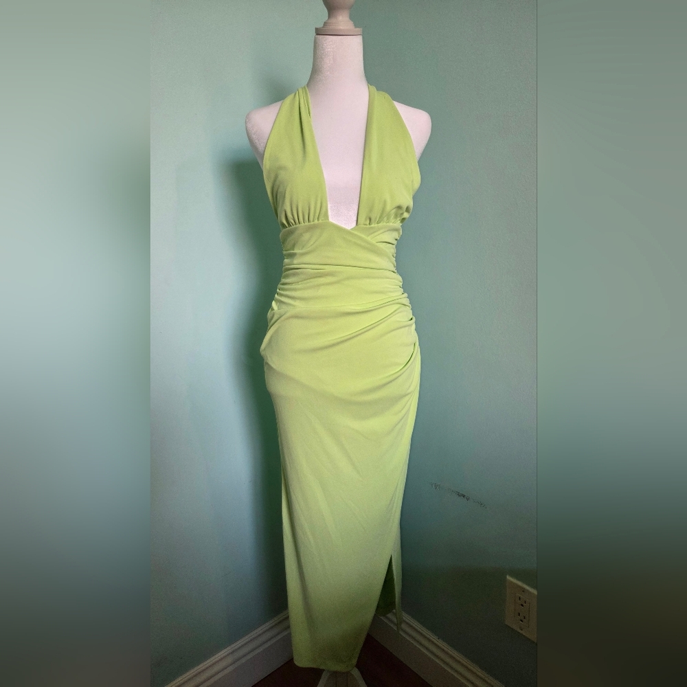 Zara Lime Backless Dress